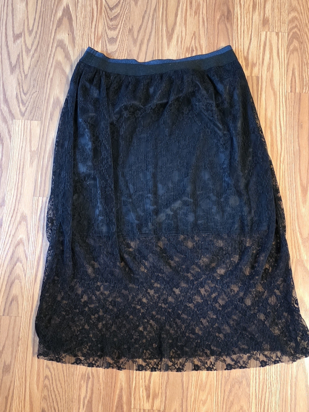 NWT, Skies Are Blue, Black Lace Skirt